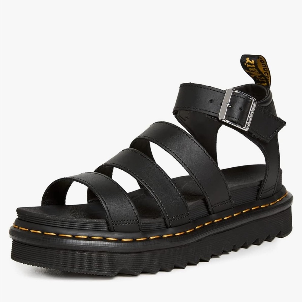 Women’s black Dr Marten strap sandals